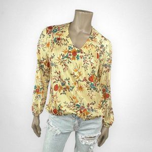Vintage 70s Floral Long Sleeve Blouse‎ M